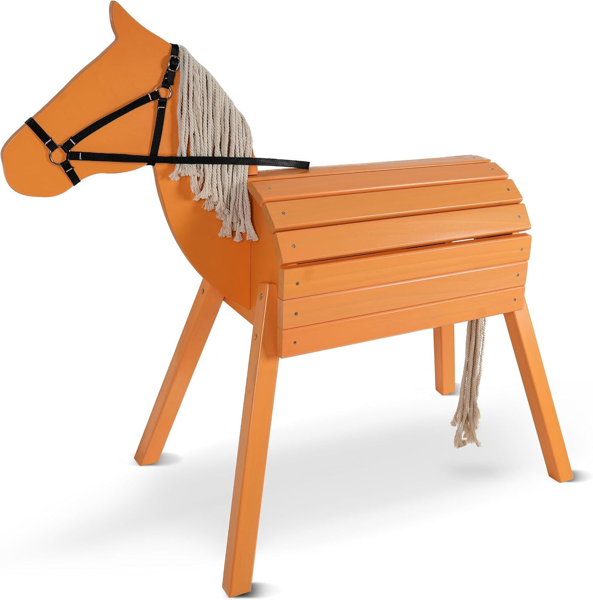 Pink Papaya Animaux, Cheval en Bois XXL pour Jardin, 80 cm