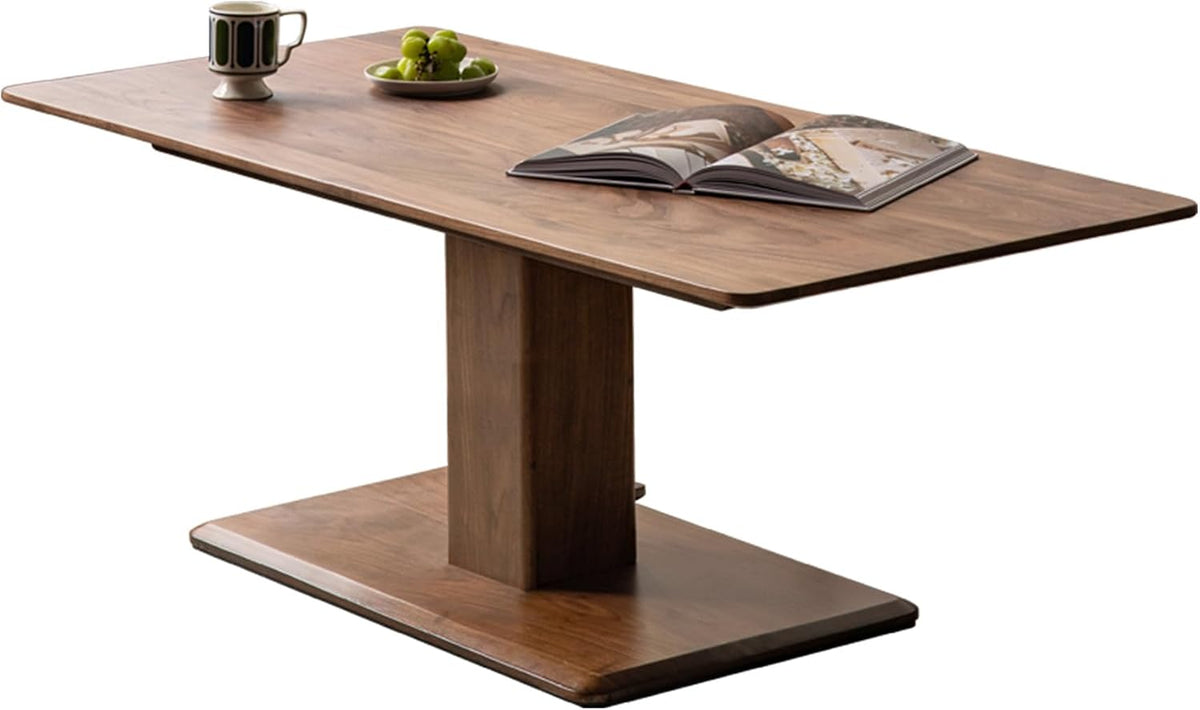 Table basse, 120 × 60 cm, YESWOOD, 14, 6 × 14, 6 cm, 74 cm, 120 cm, Noyer
