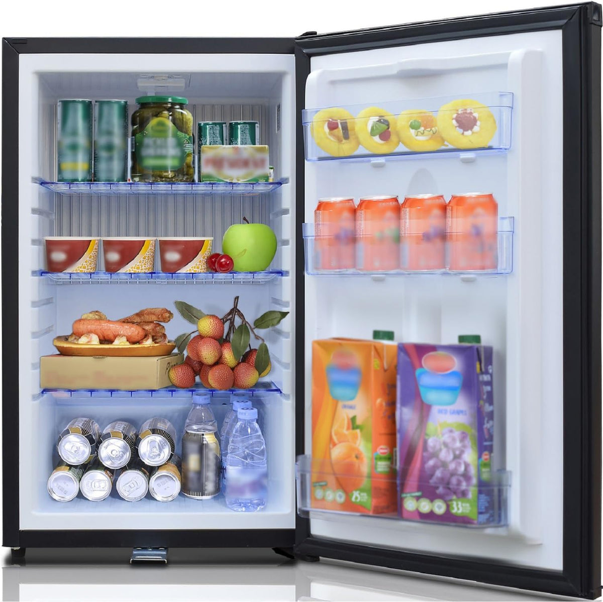 Réfrigérateur SMETA, éclairage LED, 40, 2 × 45, 5 × 67, 0 cm, Frigo Camping Car, 50L, 12V, 220V, 10°C, 50L Frigo 12V 220V, 0-10°C, réglable