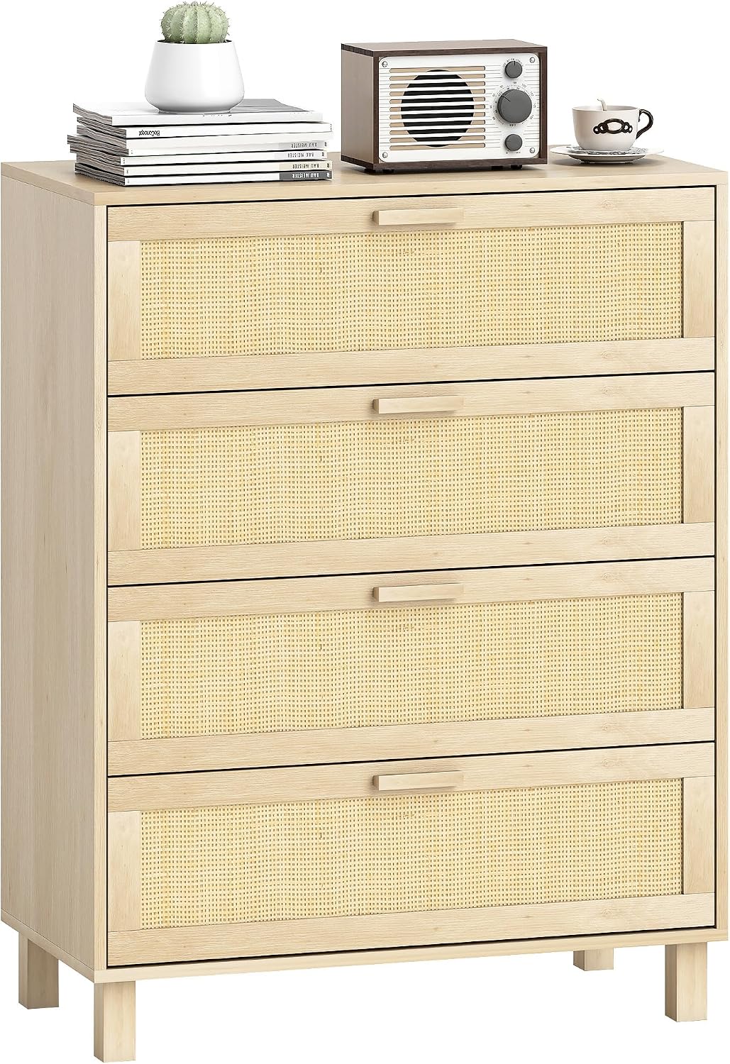Commode, 80 × 40 × 103cm, HOMCOM, 4 Tiroirs