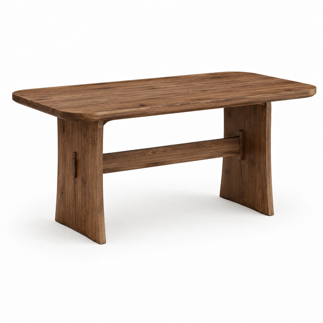 Table en chêne massif marron 180x90x75 cm