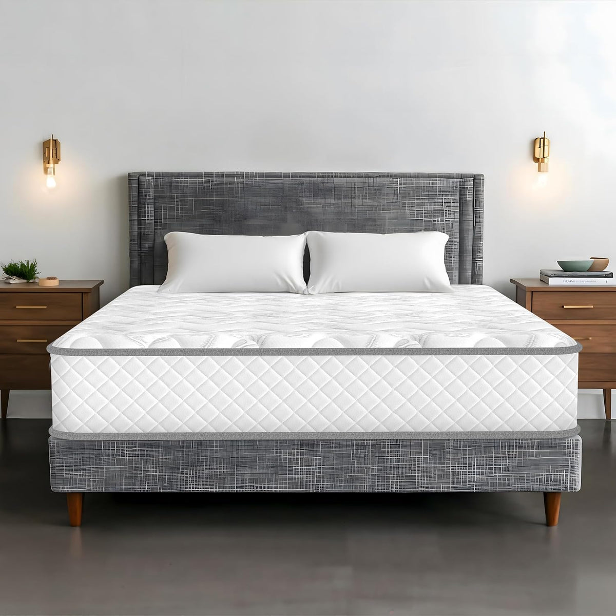 Matelas YIDATONG 140x190, 140 × 190 cm, 27cm, 10 Zones, 10 Zones Soutien, Ép 27cm, Certifié Oeko-Tex, Haute Resilience Ultra Respirante