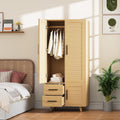 Armoire, 80 × 52 × 176 cm, réglable, QMTXBYJ, 14 cm, 80 × 52 × 176cm, 2 Portes, 2 Tiroirs