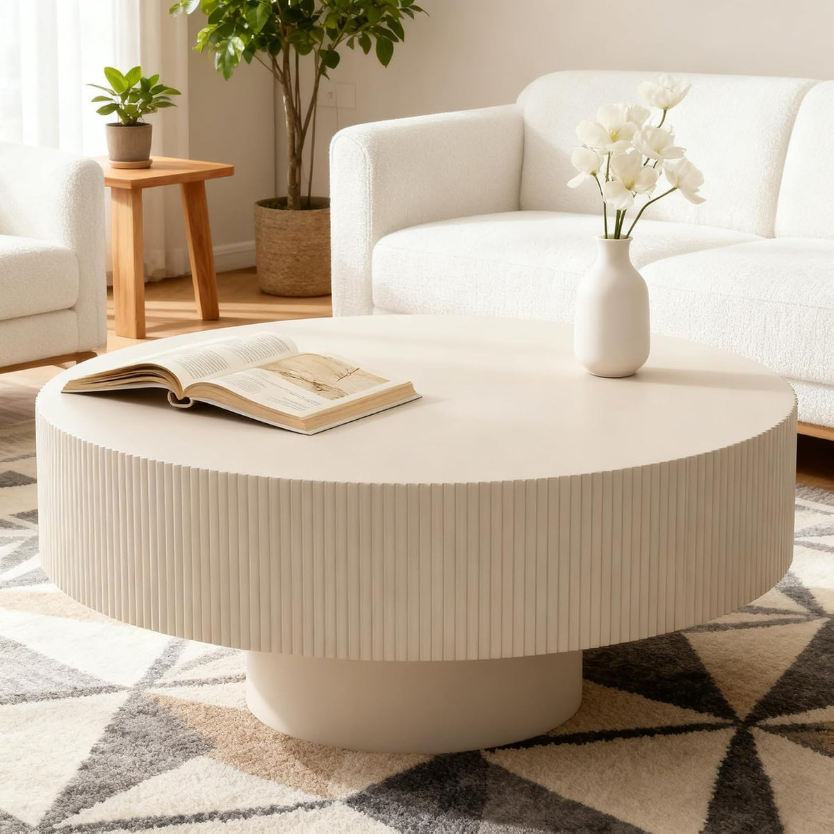 Table basse, 78, 5 Cm, RZTPYS, Beige