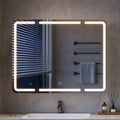 Armoire mojiasion, éclairage LED, 80 cm, 5 cm, 80 cm de large, + 5 cm de saillie, 3 portes, 3 couleurs de lumière, Capteur tactile LED