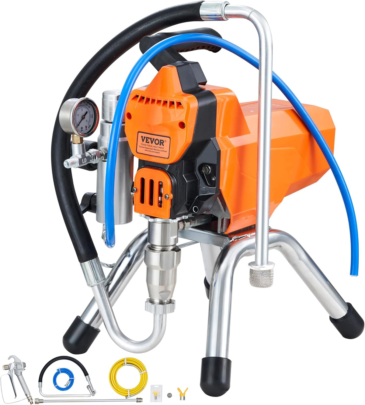 RICHRICH Pulvérisateur, pour Peinture Intérieure Extérieure Fournitures Clôtures, 2200 W, Moteur sans Balais Inclus, 2 L, 2 L/Min