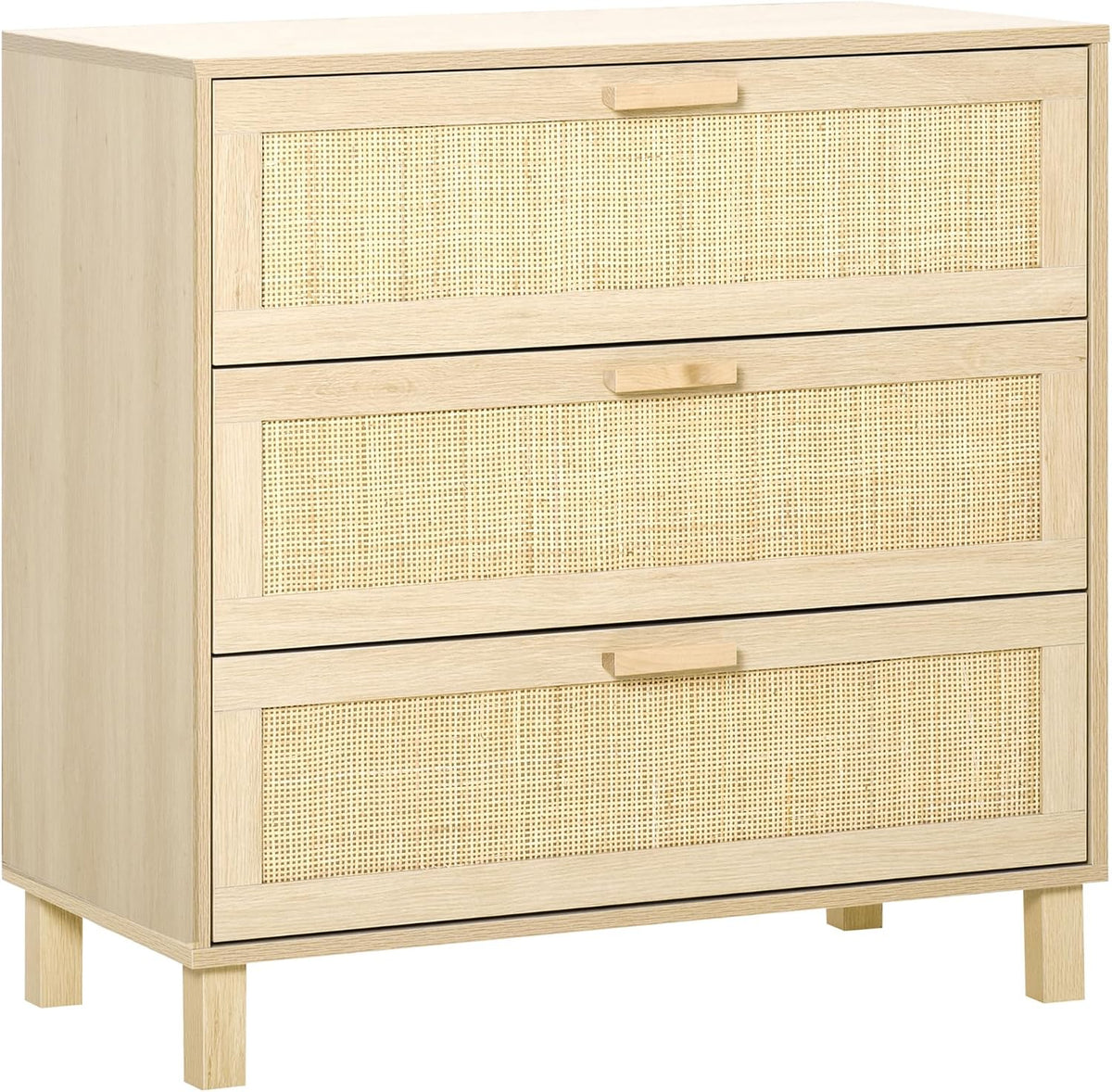 Commode, 80 × 40 × 80cm, HOMCOM, 4 Tiroirs, 3 tiroirs