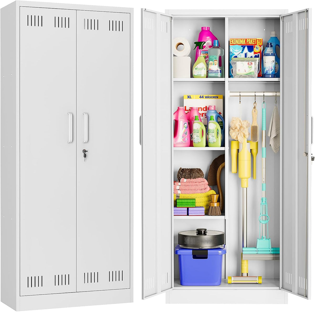 Sightlife Rangement colonnes, 70 × 30 × 168 cm, 0, 6 mm, 70 cm, 2 portes