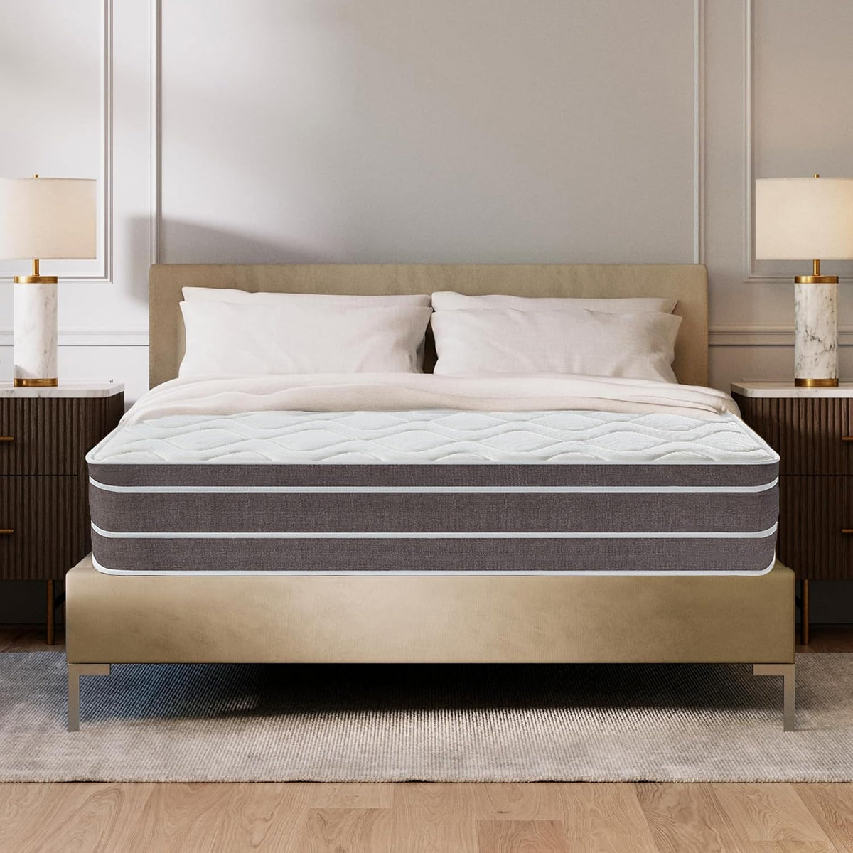 Matelas YIDATONG 140x190, 140 × 190 cm, 28cm, 10 Zones, Ép 28cm, 10 Zones Soutien Ergonomique, Certifié Oeko-Tex