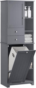 Meuble colonnes, 60 × 37 × 171 cm, SoBuy, 60 cm, 37 cm, 2 Paniers, 6 étagères, 2 tiroirs