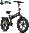 Fat Bike électriques, Vélo Électrique Pliable, 20 pouces, ENGWE, 180 mm, Batterie 48V 13Ah Amovible EP-2 Boost, 250W, réglable, portable