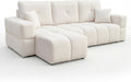 Canapé, 250 × 148 × 85 cm, IDOHOME, 125 × 200 cm, 40 cm, 70 cm, 250 cm, 148 cm, 60 cm, 25 cm, Couleur: Centaur 01, pose libre