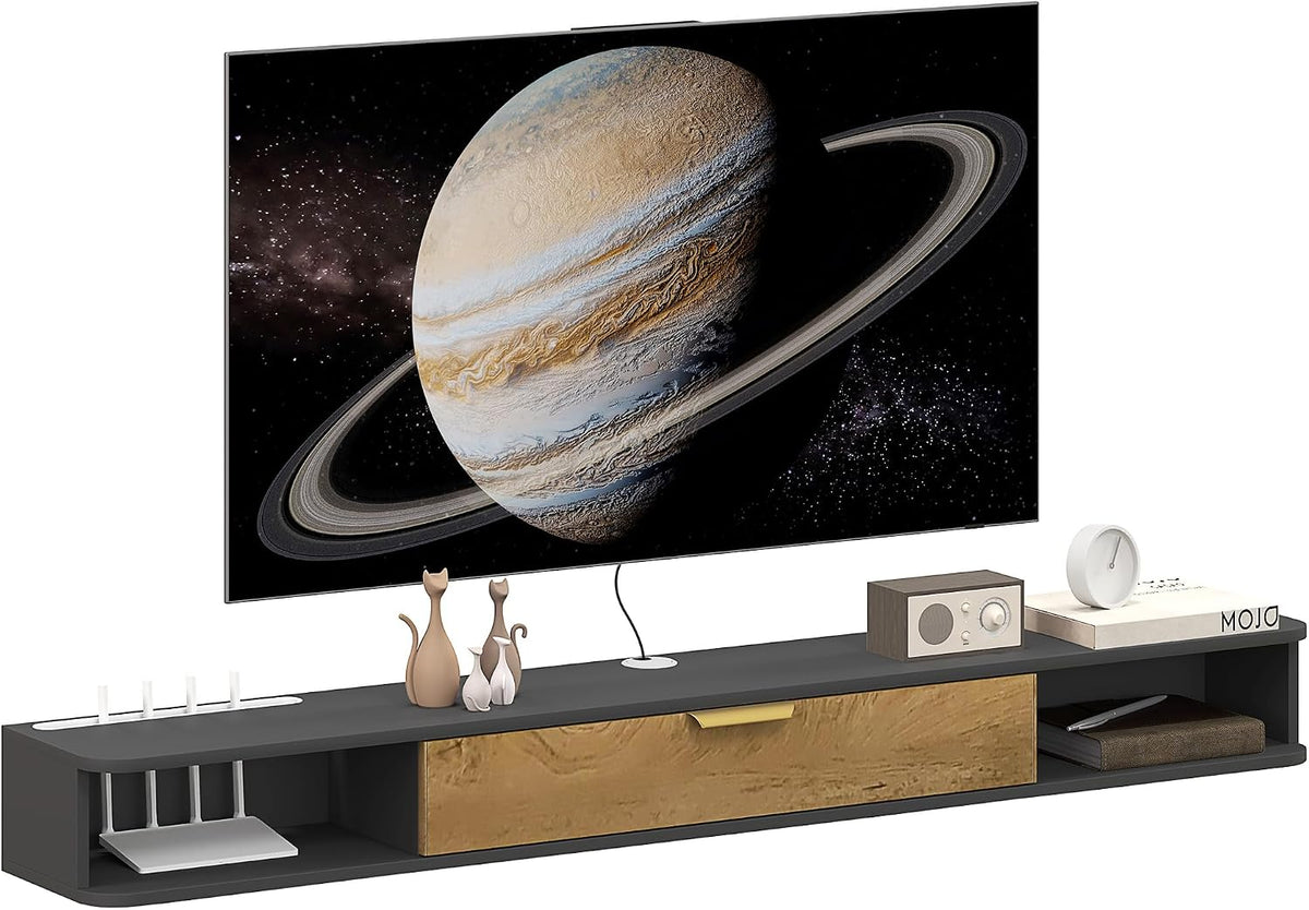 Meuble TV, 160 × 24 × 16 cm, HOMCOM, 160 cm, 160l
