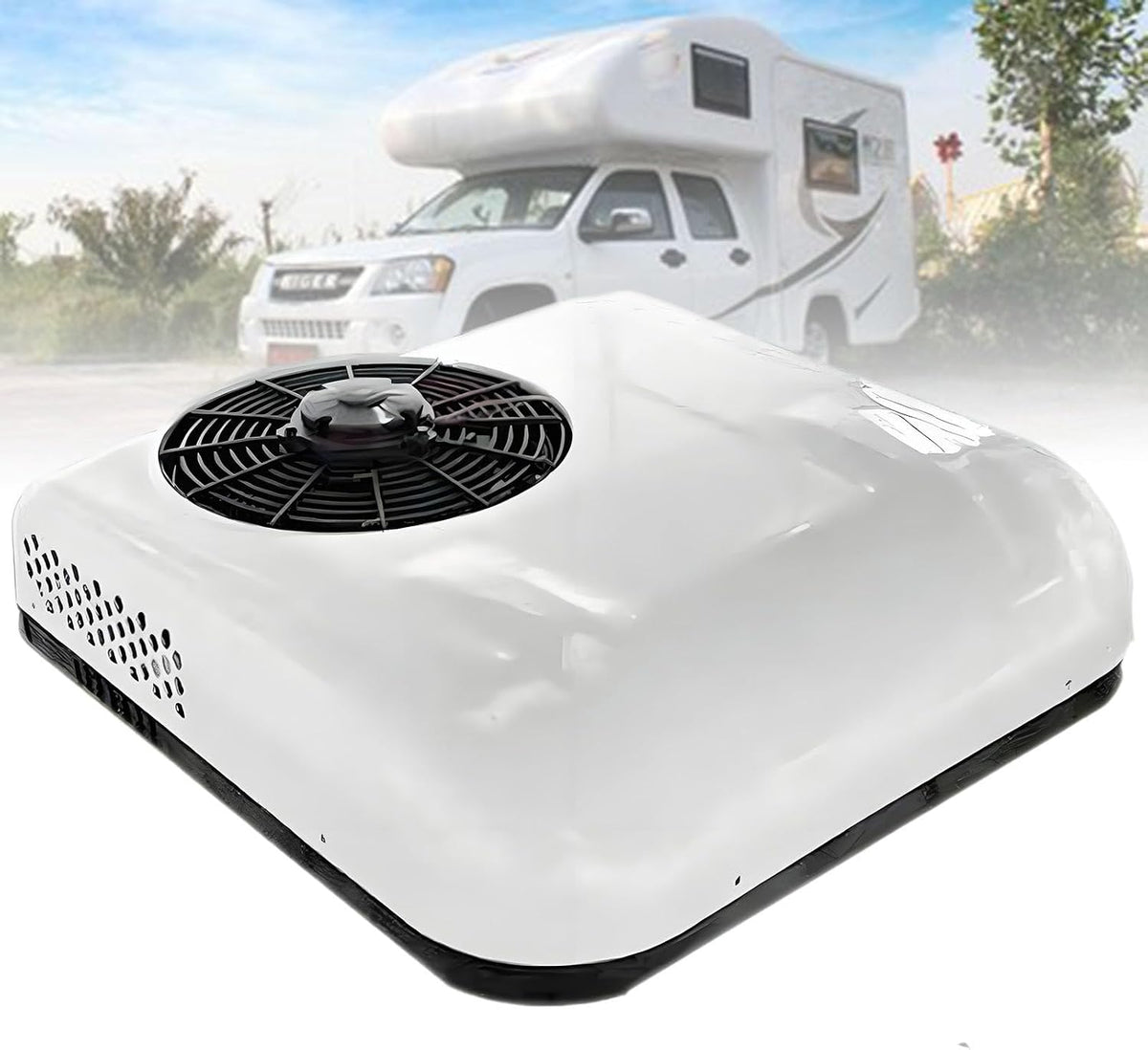Climatiseur ExoticaBlend, 250 × 410 mm, 685 × 680 × 145 mm, 20 dB, Réversible à Fréquence Intelligente Blanc-24V, 12V, Silencieux