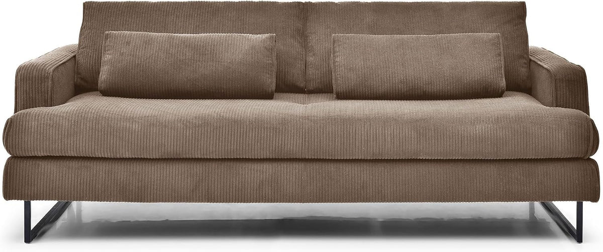 Canapé Menzzo, 207 cm, Salon & Couchage d'Appoint Confortable, Conversion Rapide Dossier Rabattable