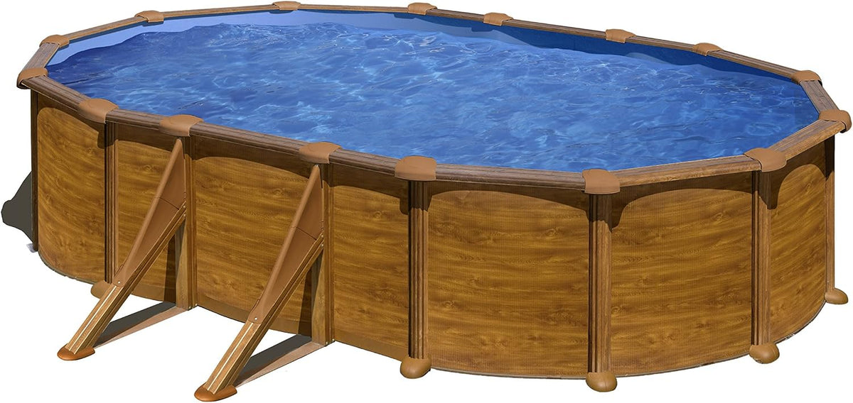 Piscine hors sol, 610 × 375 cm, Gre, 610 × 375 × 132 cm, 610 × 375 × 132cm, 6 m3/h, 5 m3/h, KITPROV618WO Mauritius