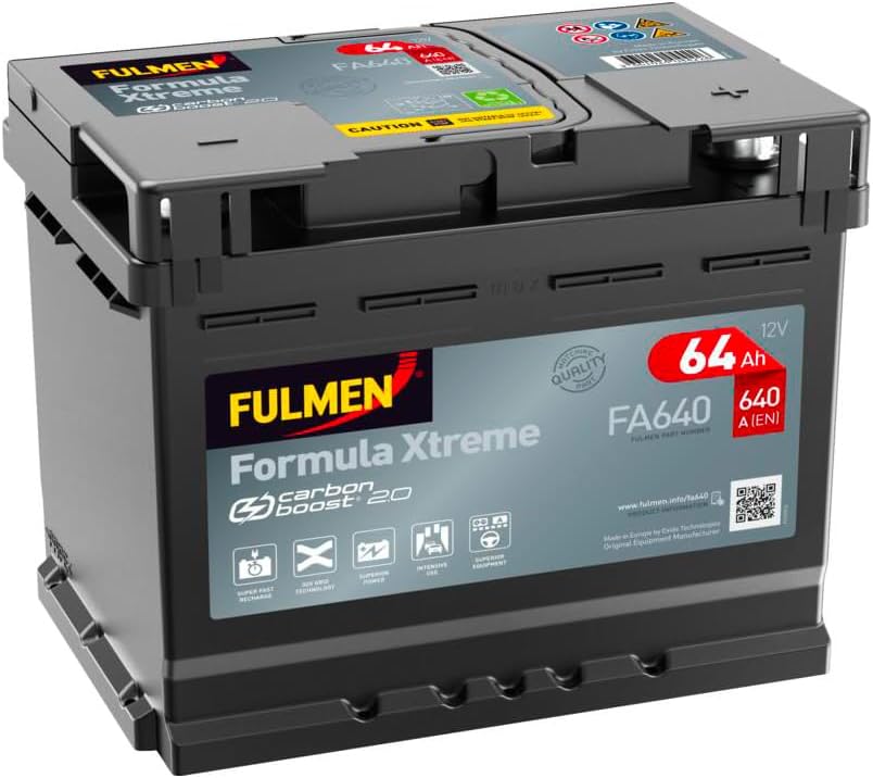 Batterie de voiture, Batterie Formula Xtreme 64Ah/640A, Fulmen, 640A FA640, 12V