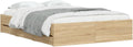 Cadre de lit vidaXL 120x200, 120 × 200 cm, Lit Double avec Sommier à Lattes, Meuble de Chambre à Coucher, Lit Adulte