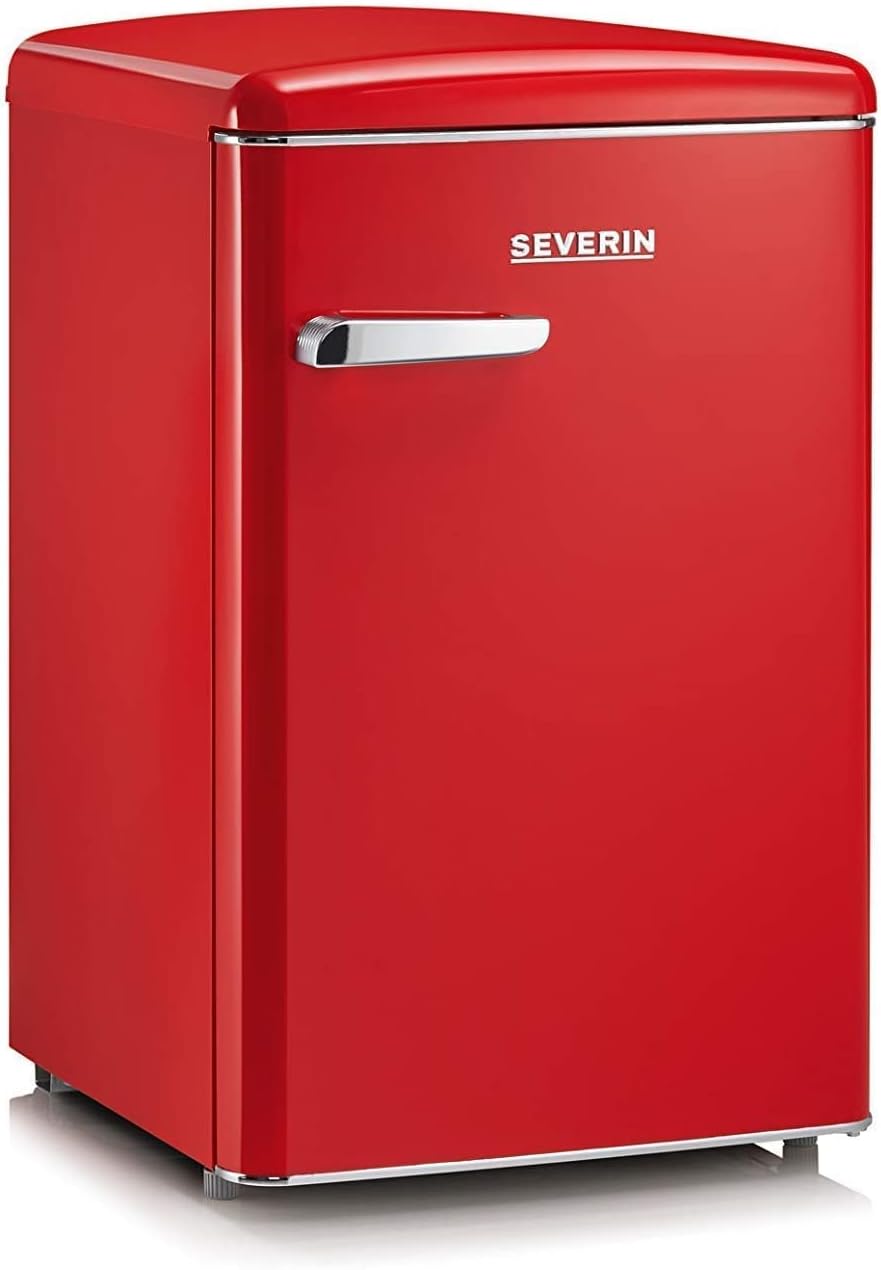 Severin Réfrigérateur, 55 cm, éclairage LED, verre, 37 dB, 89, 5 × 55 × 61, 5 cm, Longueur 55 cm, 108L, 95L, 13L, 1, 5L, 110 kWh/an