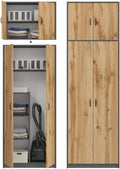 Armoire, 74 × 35 × 180 cm, Polyvalente pour balais, BDW, 74 × 35 × 235 cm, 16 mm, 0, 5 mm, 74 cm, 74 × 35 × 235cm