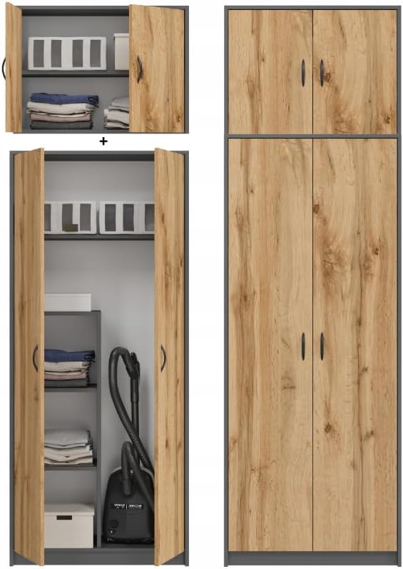 Armoire, 74 × 35 × 180 cm, Polyvalente pour balais, BDW, 74 × 35 × 235 cm, 16 mm, 0, 5 mm, 74 cm, 74 × 35 × 235cm