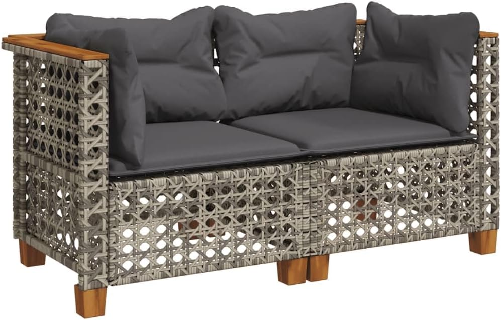 Canapé YNGBHFNOP, Salon de jardin en acacia massif avec coussins confortables, Résistant pratique pour relaxation