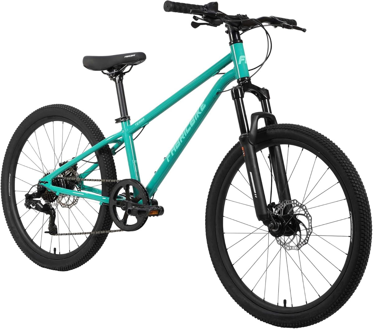 VTT, 24 Pouces, FabricBike, 7 Vitesses, 100 mm, 10 et 11 Ans, Terra, Frein à Disque, Suspension Avant