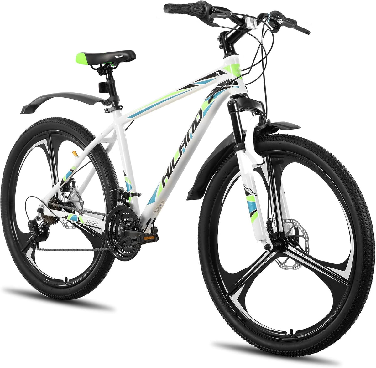 VTT femme, 26 Pouces, avec Double Frein à Disque, HILAND VTT 26 Pouces pour Adultes, Cadre en Aluminium de 26 Pouces, HH HILAND