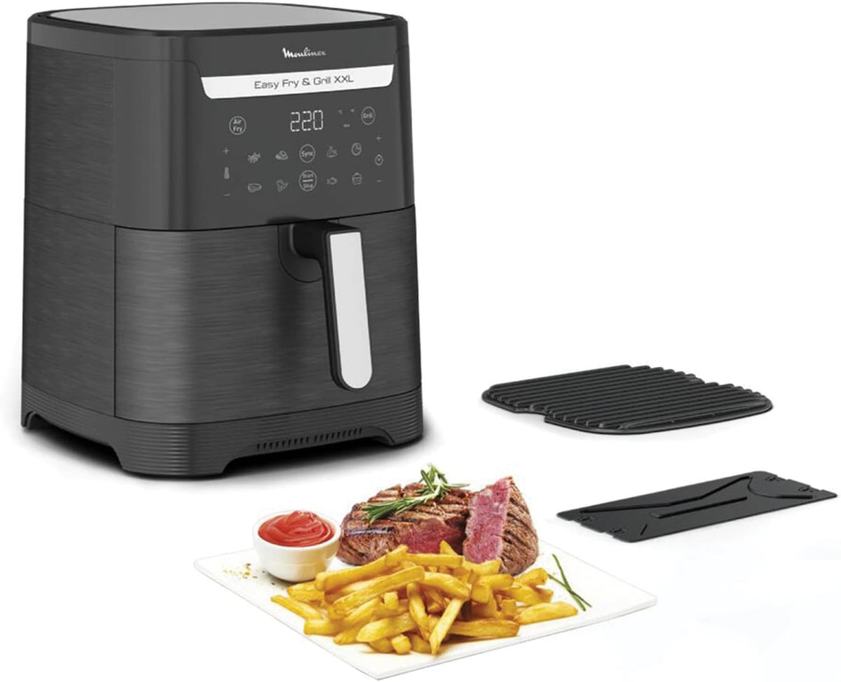 Moulinex Friteuse sans huile, 6, 5 L, 15 ml, Capacité 6, 5 L, EZ801810, 8 programmes, Jusqu'à 8 personnes, 8 programmes automatiques