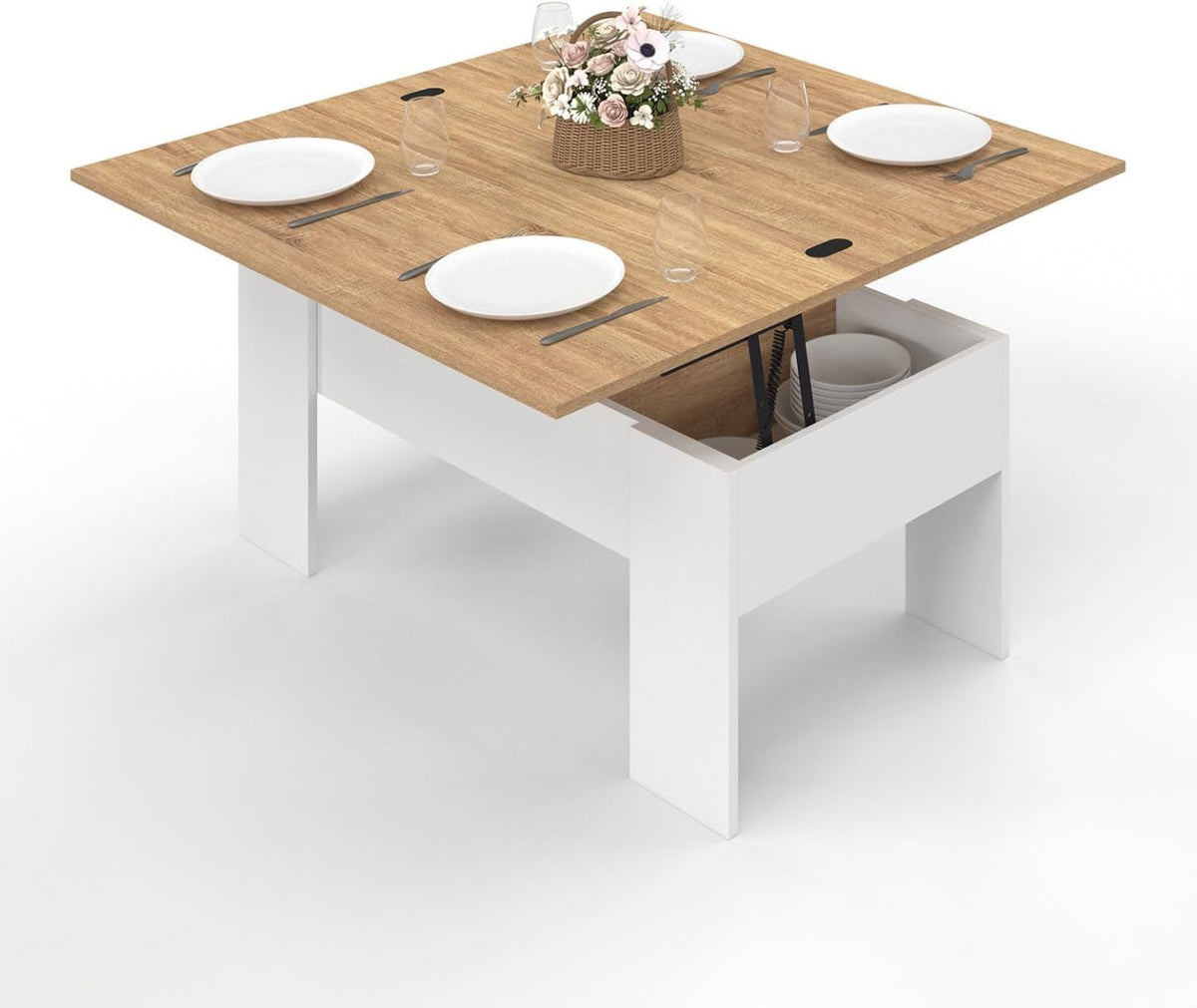 Table basse IDMarket, 100 cm, télécommande, 50 cm