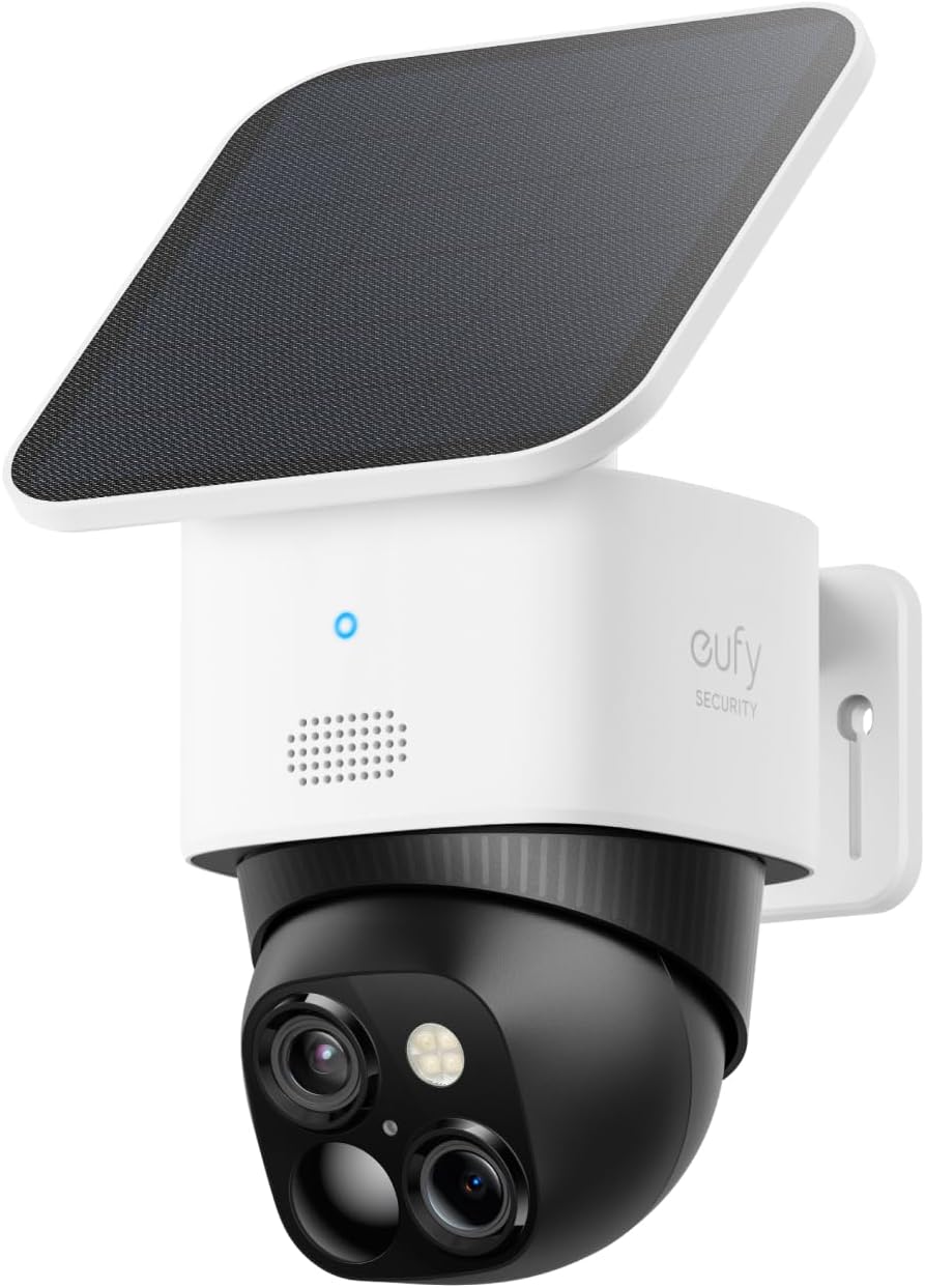 Caméra de surveillance, eufy Security SoloCam S340 Double caméra Solaire de sécurité extérieure sans Fil, Amazon Renewed, Wi-FI 2, 4 GHz