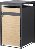 ML DESIGN modern living Abri pour poubelles, ML-Design Box pour 1 Poubelle, 68 × 80 × 116, 3 cm, Habillage de Poubelle avec Couvercle Rabattable/Porte